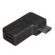 USB 2.0 5P Micro Male To Mini Female Right Angle Adapter Connector