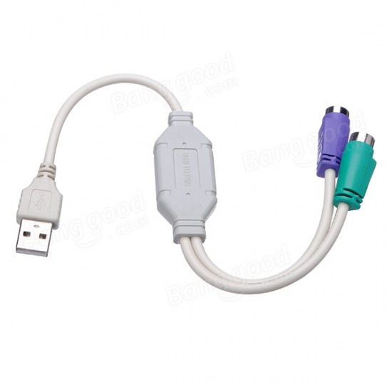 USB A Male to PS2 PS/2 Female Mouse Keyboard Converter Cable PC Laptop