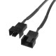 12V 1A CRJ DC Power Supply Cable For 2 x 3/4-Pin 12V Computer PC Case Cooling Fans