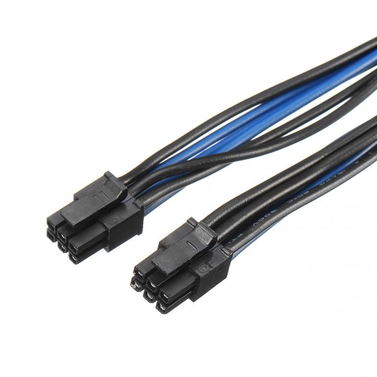 18AWG Dual Mini 6 Pin PCI-e Male To 8 Pin Male Y Splitter PCI E Power Cable For Mac Pro