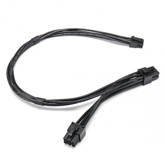 18AWG Mini 6 Pin to Dual PCI-E PCIe 6 Pin Video Card Power Cable Lead For Apple for Mac Pro G5