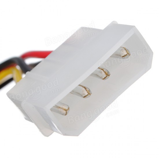 2X 4 Pin IDE Molex to 15 Pin Serial ATA SATA Hard Drive Power Cable