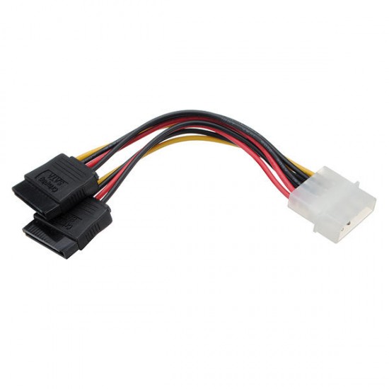 4 Pin IDE Molex To ATA SATA Y Splitter Hard Drive Power Adapter Cable