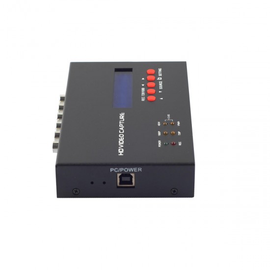 1080P HD Video Recorder Audio Video Capture Card With Display LCD Screen Pre-set Recording Time
