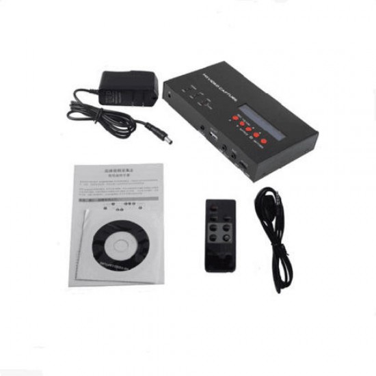 1080P HD Video Recorder Audio Video Capture Card With Display LCD Screen Pre-set Recording Time