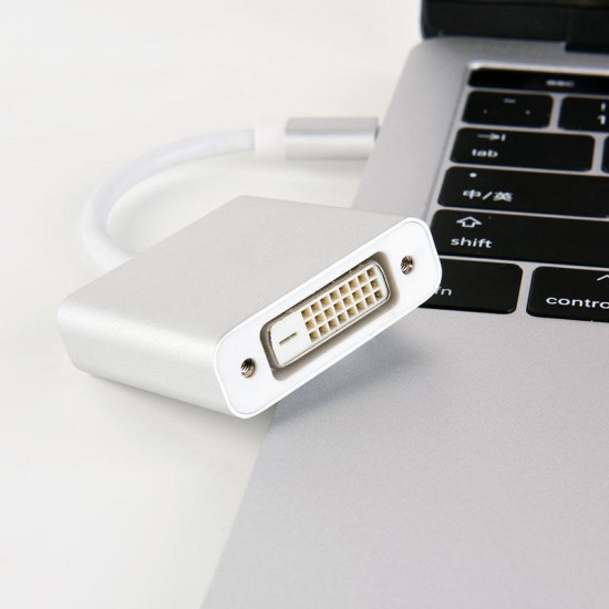 1080P USB 3.1 Type C to DVI Female Adapter Video Cable Convertor for Macbook Laptop