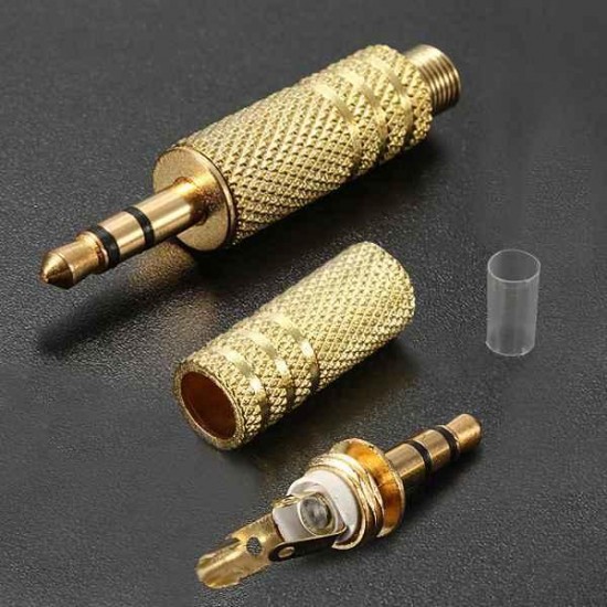10X3.5mm 3Pole Golden Male Repair Headphones Audio Jack Plug Connector 10X3.5mm 3Pole Golden Male Repair Headphones Audio Jack Plug Connector