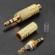 10X3.5mm 3Pole Golden Male Repair Headphones Audio Jack Plug Connector 10X3.5mm 3Pole Golden Male Repair Headphones Audio Jack Plug Connector