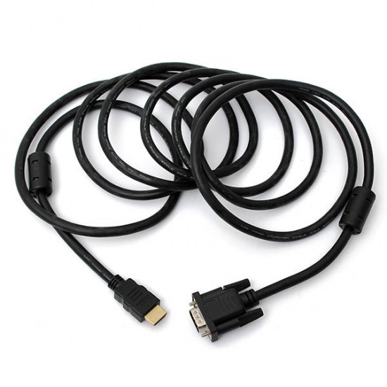 10ft 3M High Definition Multimedia Interface Male to VGA Male Adapter Cable Converter For PC HDTV