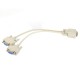 15 Pin VGA Male to 2-Port VGA Female Video Adapter Cable for Projectors Displayers