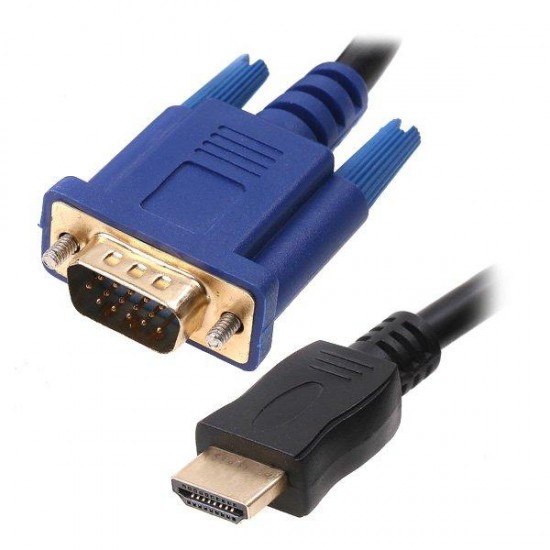 1.5M Gold Plated High Definition Multimedia Interface Male to VGA HD-15 Pin Male Video Cable 1.5M Gold Plated High Definition Multimedia Interface Male to VGA HD-15 Pin Male Video Cable