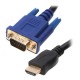 1.5M Gold Plated High Definition Multimedia Interface Male to VGA HD-15 Pin Male Video Cable 1.5M Gold Plated High Definition Multimedia Interface Male to VGA HD-15 Pin Male Video Cable