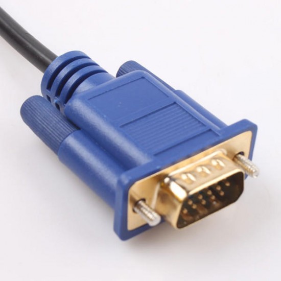 1.5M Gold Plated High Definition Multimedia Interface Male to VGA HD-15 Pin Male Video Cable 1.5M Gold Plated High Definition Multimedia Interface Male to VGA HD-15 Pin Male Video Cable