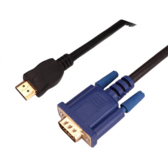 1.5M Gold Plated High Definition Multimedia Interface Male to VGA HD-15 Pin Male Video Cable 1.5M Gold Plated High Definition Multimedia Interface Male to VGA HD-15 Pin Male Video Cable