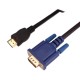 1.5M Gold Plated High Definition Multimedia Interface Male to VGA HD-15 Pin Male Video Cable