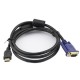 1.5M Gold Plated High Definition Multimedia Interface Male to VGA HD-15 Pin Male Video Cable 1.5M Gold Plated High Definition Multimedia Interface Male to VGA HD-15 Pin Male Video Cable