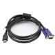 1.5M Gold Plated High Definition Multimedia Interface Male to VGA HD-15 Pin Male Video Cable