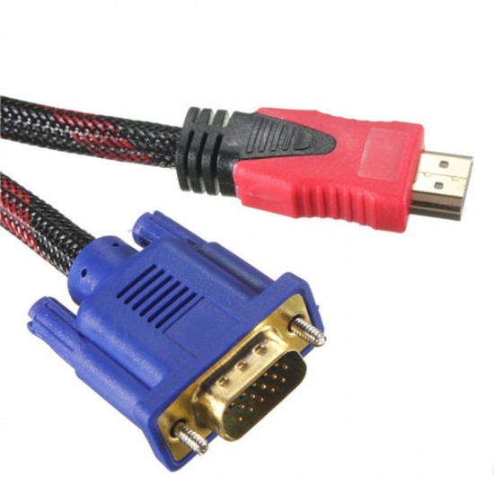 1.5m 1080P High Definition Male to VGA Male Video AV Converter Adapter Cable for DVD HDTV PC