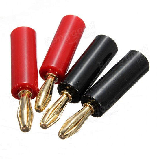 4Pcs B3 4mm Wire Music Speaker Cable Banana Plug Connector