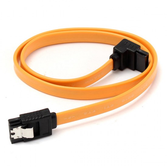 450mm Right Angle Yellow SATA ATA RAID Data HDD Hard Drive Signal Cable