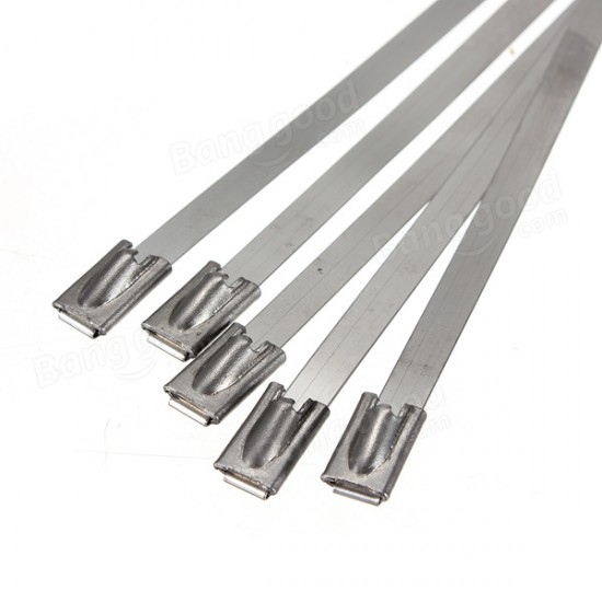4.6x300mm Stainless Steel PVC Coated Self Locking Cable Organizer Ties 4.6x300mm Stainless Steel PVC Coated Self Locking Cable Organizer Ties