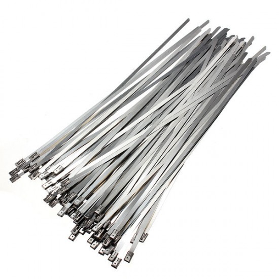 4.6x300mm Stainless Steel PVC Coated Self Locking Cable Organizer Ties 4.6x300mm Stainless Steel PVC Coated Self Locking Cable Organizer Ties
