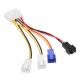 10cm Large 4 Pin IDE to 5V 12V 3 Pin CPU Cooling Fan Power Adapter Cable for Water Pump