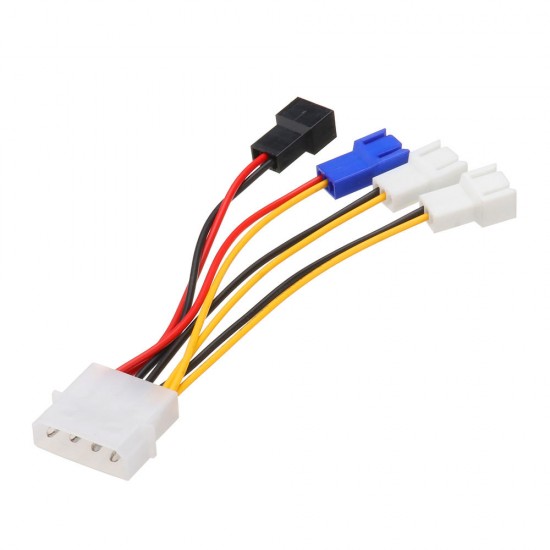 10cm Large 4 Pin IDE to 5V 12V 3 Pin CPU Cooling Fan Power Adapter Cable for Water Pump