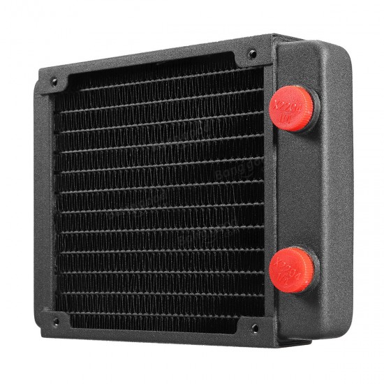 120mm 12 Tubes G1/4 Thread Red Copper Water Cooling Radiator Cooler 120mm 12 Tubes G1/4 Thread Red Copper Water Cooling Radiator Cooler