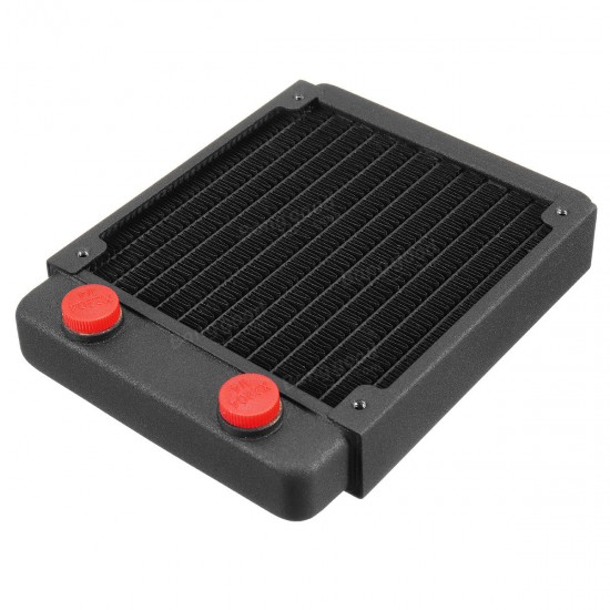 120mm 12 Tubes G1/4 Thread Red Copper Water Cooling Radiator Cooler 120mm 12 Tubes G1/4 Thread Red Copper Water Cooling Radiator Cooler