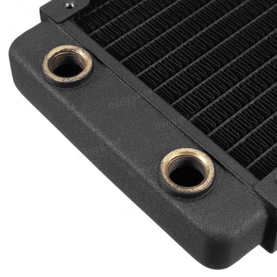 120mm 12 Tubes G1/4 Thread Red Copper Water Cooling Radiator Cooler 120mm 12 Tubes G1/4 Thread Red Copper Water Cooling Radiator Cooler