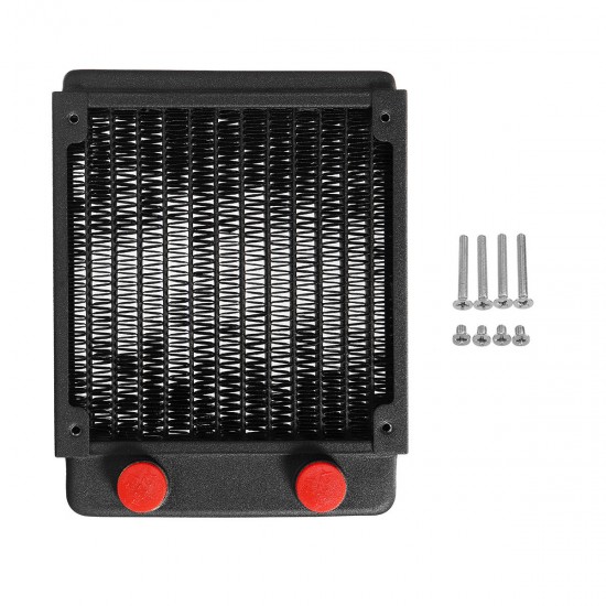120mm 12 Tubes G1/4 Thread Red Copper Water Cooling Radiator Cooler 120mm 12 Tubes G1/4 Thread Red Copper Water Cooling Radiator Cooler