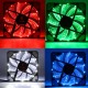 120mm 15pcs LED Light Neon PC Computer Case CPU Cooling Fan Mod Cooler 3Pin 4Pin