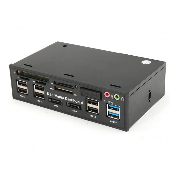 5.25 Inch USB3.0 Drive Bay SD TF Card Reader SATA USB Hub Audio Front Panel Media Dashboard 5.25 Inch USB3.0 Drive Bay SD TF Card Reader SATA USB Hub Audio Front Panel Media Dashboard