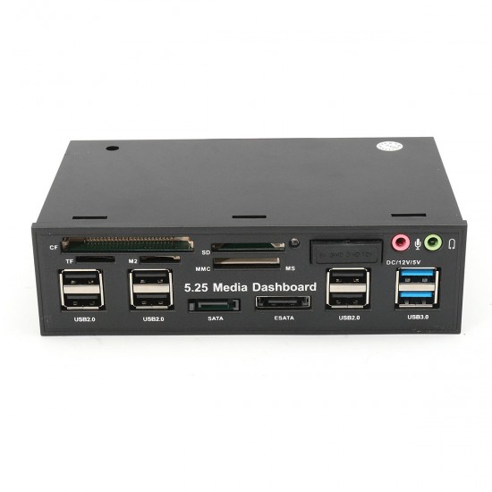 5.25 Inch USB3.0 Drive Bay SD TF Card Reader SATA USB Hub Audio Front Panel Media Dashboard 5.25 Inch USB3.0 Drive Bay SD TF Card Reader SATA USB Hub Audio Front Panel Media Dashboard