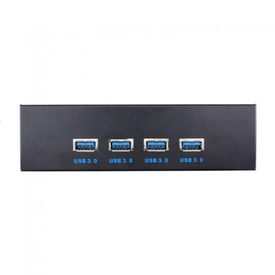 Ult Unite High Speed 4 USB3.0 Ports Hub Optical Drive Bay Front Panel for Desktop PC Case