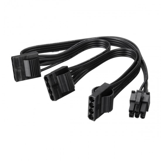 5V/12V 18AWG 6 Pin Male to 4 Pin Molex Female PCI-E Extension Cable Graphics Card Power Supply Cable 5V/12V 18AWG 6 Pin Male to 4 Pin Molex Female PCI-E Extension Cable Graphics Card Power Supply Cable