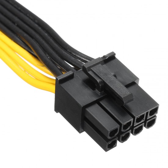 63cm 18AWG 8Pin Male to Dual 8Pin(6+2) Male Video Graphics Card PCI-E Power Cable