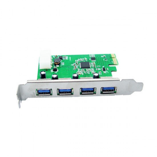 IOCREST 188-4U PCI-E to 4 USB 3.0 Ports Expansion Convert Card for Desktop