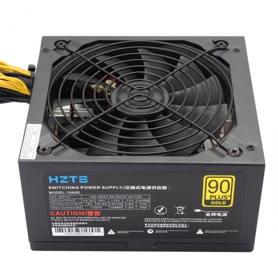 1600W Power Supply For Ethereum Miner Silent Version Support 12 Graphics Card