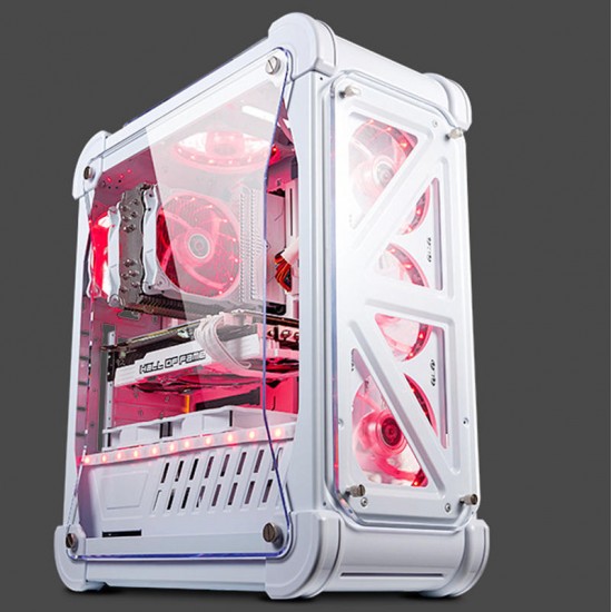 46*21*54.5cm Pccooler Blizzard Acrylic Ttransparent Computer Case Vertical for ATX/ITX/M-ITX