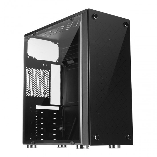 PC Computer ATX PC Case Midi Tower With 3 RGB 120mm Cooling Fans Remote control PC Computer ATX PC Case Midi Tower With 3 RGB 120mm Cooling Fans Remote control