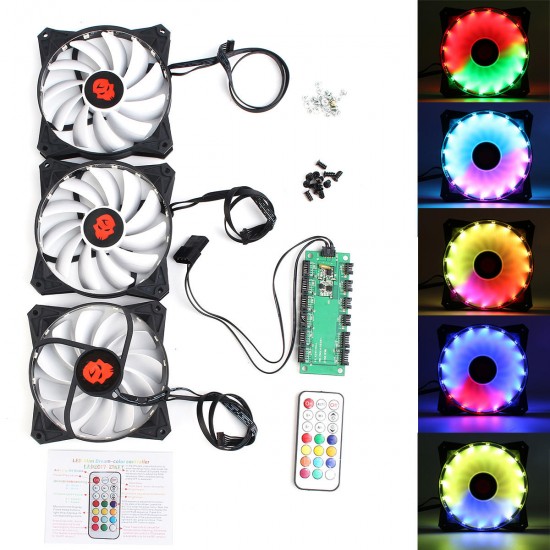 PC Computer ATX PC Case Midi Tower With 3 RGB 120mm Cooling Fans Remote control PC Computer ATX PC Case Midi Tower With 3 RGB 120mm Cooling Fans Remote control