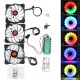 PC Computer ATX PC Case Midi Tower With 3 RGB 120mm Cooling Fans Remote control PC Computer ATX PC Case Midi Tower With 3 RGB 120mm Cooling Fans Remote control