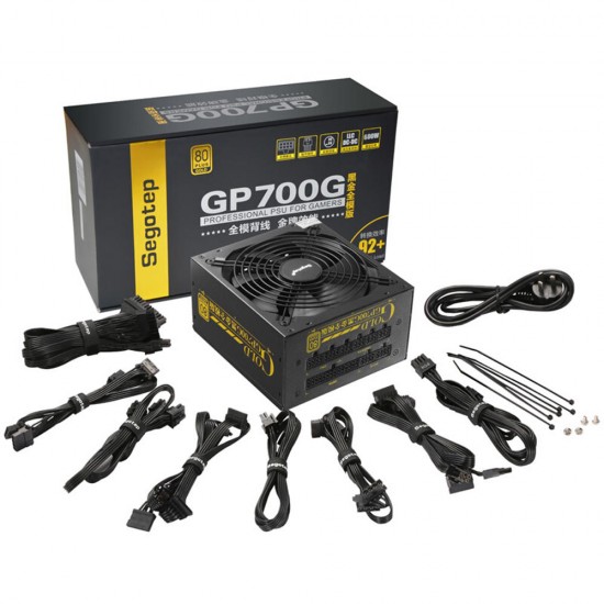 Segotep GP700G 600W Full Modular ATX PC Power Supply Gaming PSU 12V Active PFC 92% Efficiency