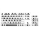 104 Key OEM Profile Side Printed Translucent Blank Top All Light-transmitting ABS Keycaps