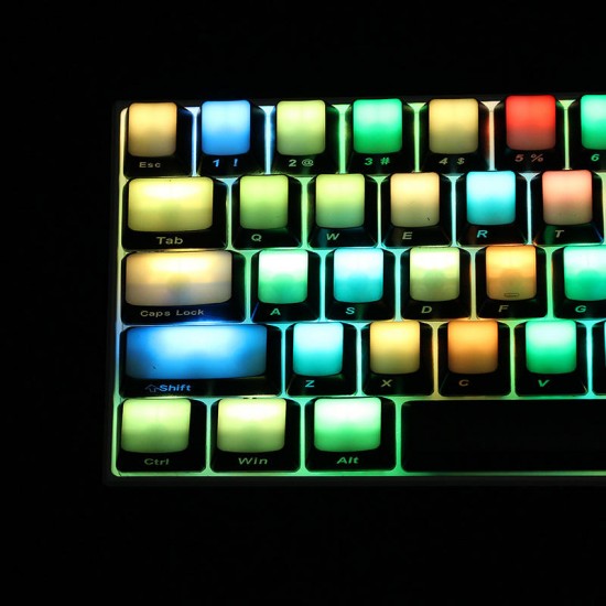 104 Key OEM Profile Side Printed Translucent Blank Top All Light-transmitting ABS Keycaps