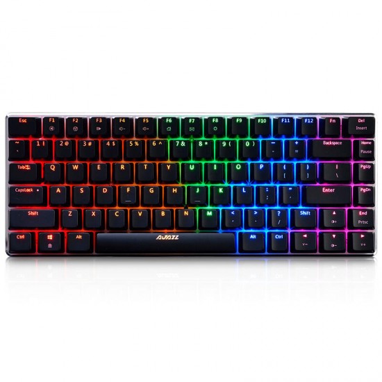 AJazz AK33 82 Keys RGB Backlit Detachable USB Wired Mechanical Gaming Keyboard