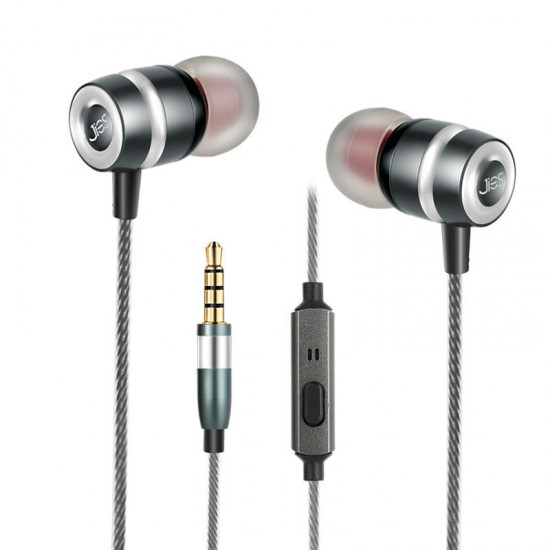 3.5mm Stereo Audio In-Ear Wire-Control Metal Earphone With Microphone Mic for Computer Game