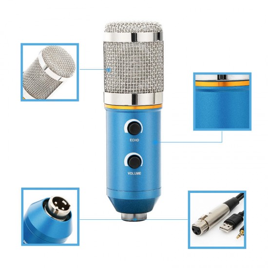 ARCHEER Podcast Recording Microphone Studio Condenser Microphone with Stand